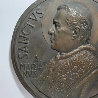 Placca medaglione Papa Pio X