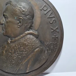 Placca medaglione Papa Pio X