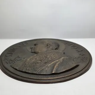 Placca medaglione Papa Pio X