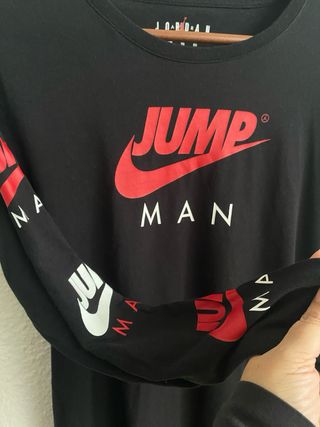 Camiseta Jordan Jumpman Negra Manga Larga