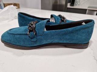 Mocasines Alma en Pena Teal Cadena