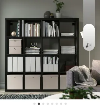 Estantería modular negra Ikea