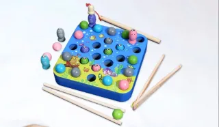 Juego de Pesca y Ensartar Cuentas