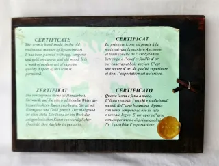 Icono Bizantino San Marcos artesanal, certificado