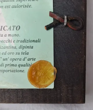 Icono Bizantino San Marcos artesanal, certificado