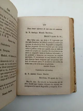 Libro antiguo Novísimo estilo escribir cartas 1866