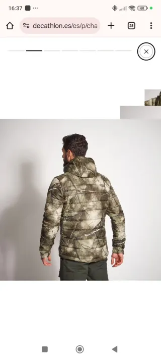 Chaqueta Plumífero Caza Verde Multicolor