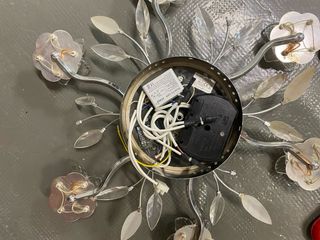 bonita lámpara de techo, cristal y metacrilato