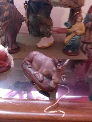 Presepe natalizio con figure