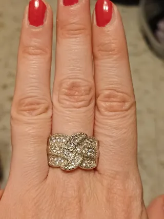 Anello fascia zirconi