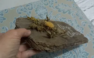 Eguzkilore artesanal sobre madera vieja,OngiEtorri