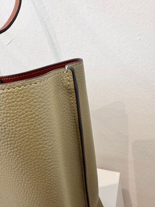 Bolso Tote Coach Piel Verde Oliva y Marrón