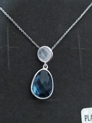 Collar Salvatore Plata 1ª Ley Azul