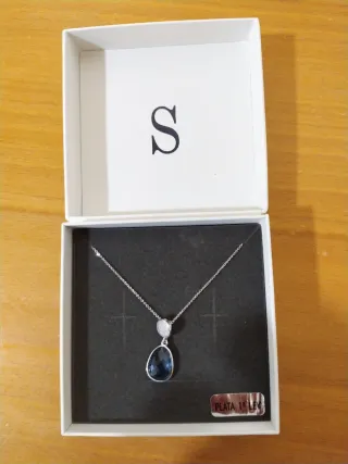 Collar Salvatore Plata 1ª Ley Azul