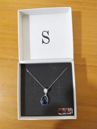 Collar Salvatore Plata 1ª Ley Azul