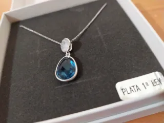 Collar Salvatore Plata 1ª Ley Azul