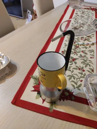 Caffettiera vintage 3 tazze acciaio