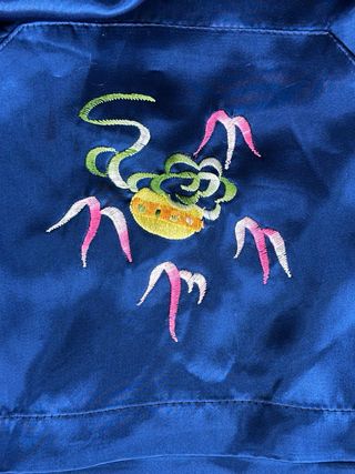 Kimono Chino Vintage Dragón Bordado