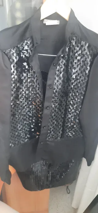 Conjunto Camisa y Falda Lentejuelas