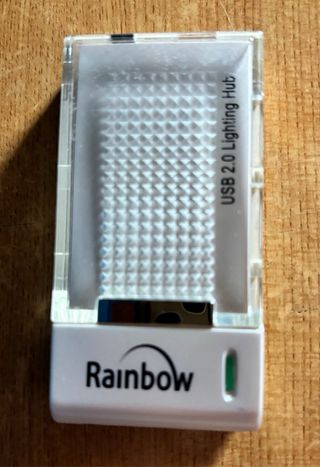 Hub USB 2.0 Rainbow Iluminación LED Azul