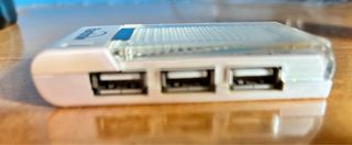 Hub USB 2.0 Rainbow Iluminación LED Azul