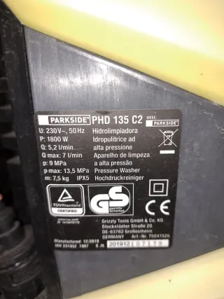 Hidrolimpiadora Parkside.