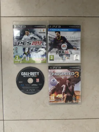 Lote 4 Juegos PS3: PES 2012, FIFA 14, Uncharted 3,
