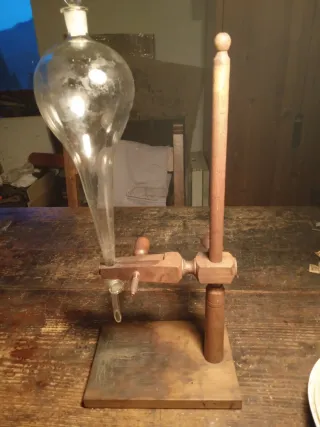 Antico imbuto separatore in vetro collezione