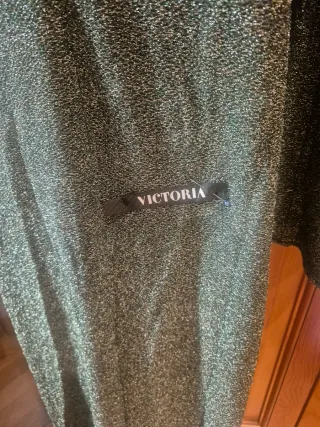 Vestido Victoria Basics verde/plata sin estrenar