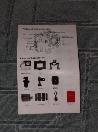Cámara Waterproof, FullHD 1080p, 30M. NUEVA.