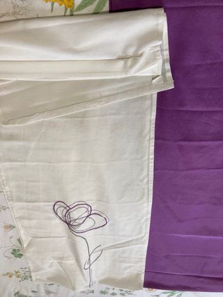 Cortinas Paneles Japoneses Blancas y Moradas