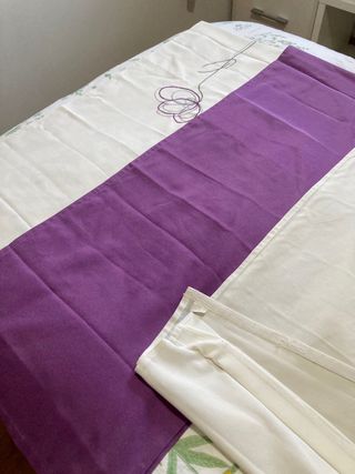 Cortinas Paneles Japoneses Blancas y Moradas