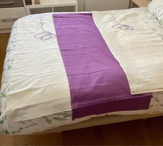 Cortinas Paneles Japoneses Blancas y Moradas