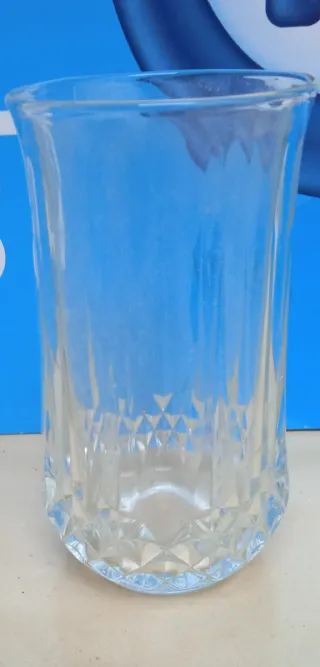 Set 6 Floreros Cristal Azul y Transparente