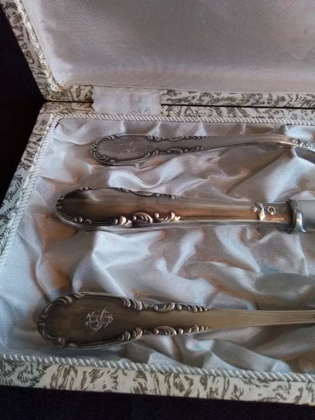 Set di posate antiche argentate