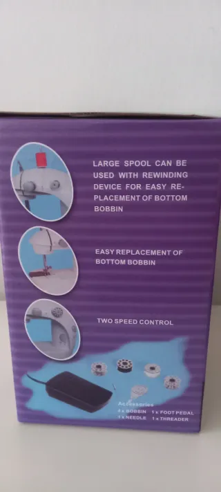 Máquina de coser mini con doble hilo