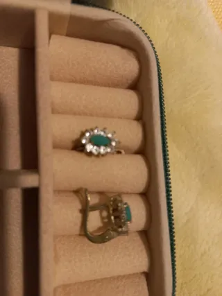 Pendientes Plata con Piedra Verde