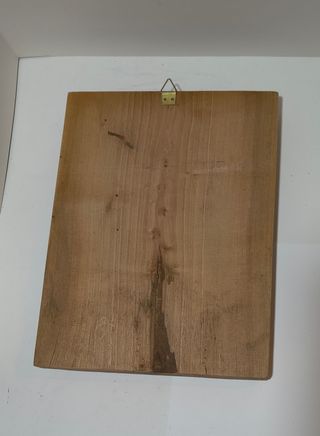 Antico pannello legno bassorilievo guerrieri