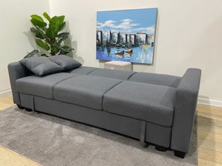 Sofá Cama Gris con Arcón