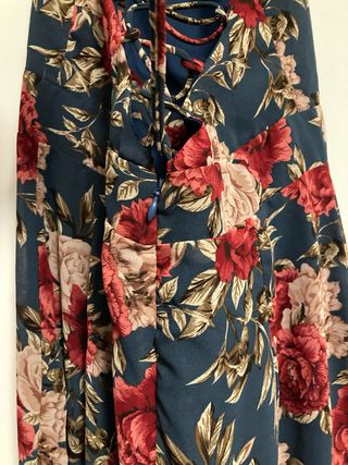 Vestido largo estampado floral