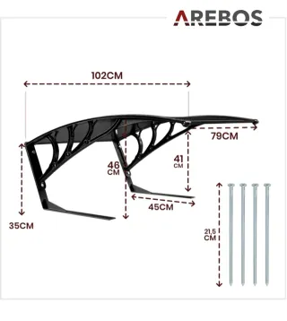 Garaje para Robot Cortacésped 102x79x46 cm AREBOS