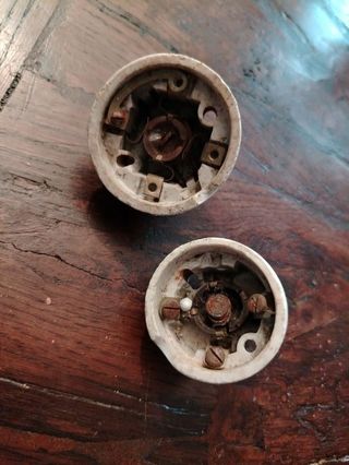 Coppia interruttori ceramica antichi