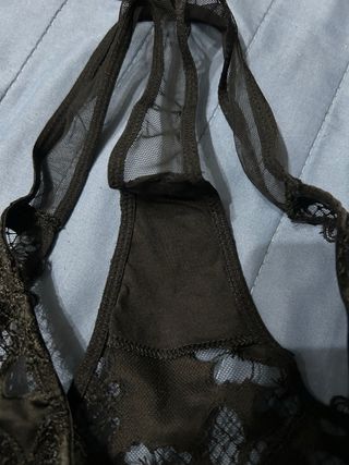 Perizoma Victoria's Secret Nero Pizzo