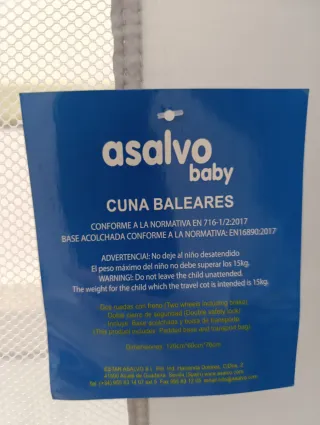 Cuna de viaje Asalvo
