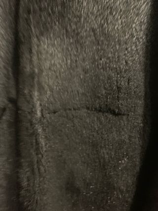 Abrigo piel y conejo negro