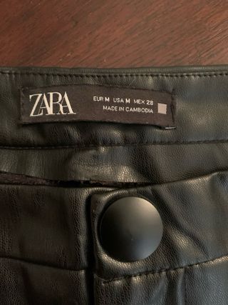 Pantaloni Zara ecopelle neri tg M