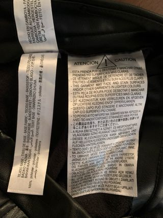 Pantaloni Zara ecopelle neri tg M