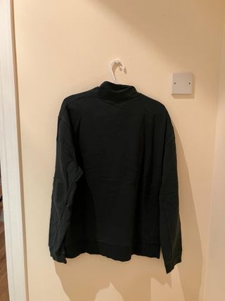 Sudadera Zara Cremallera Verde Talla XL