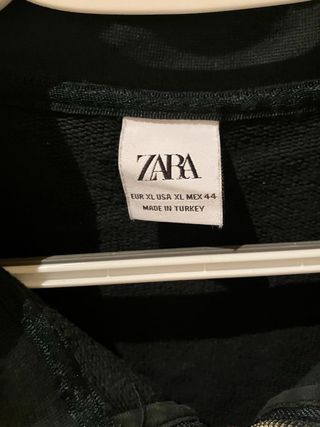 Sudadera Zara Cremallera Verde Talla XL
