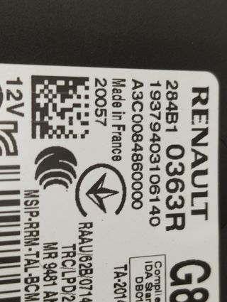 Renault 284b10363r centralita scenic black 5332830